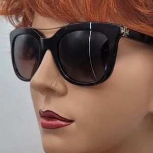 Tory Burch Black Designer Sunglasses w/ Case & Cloth